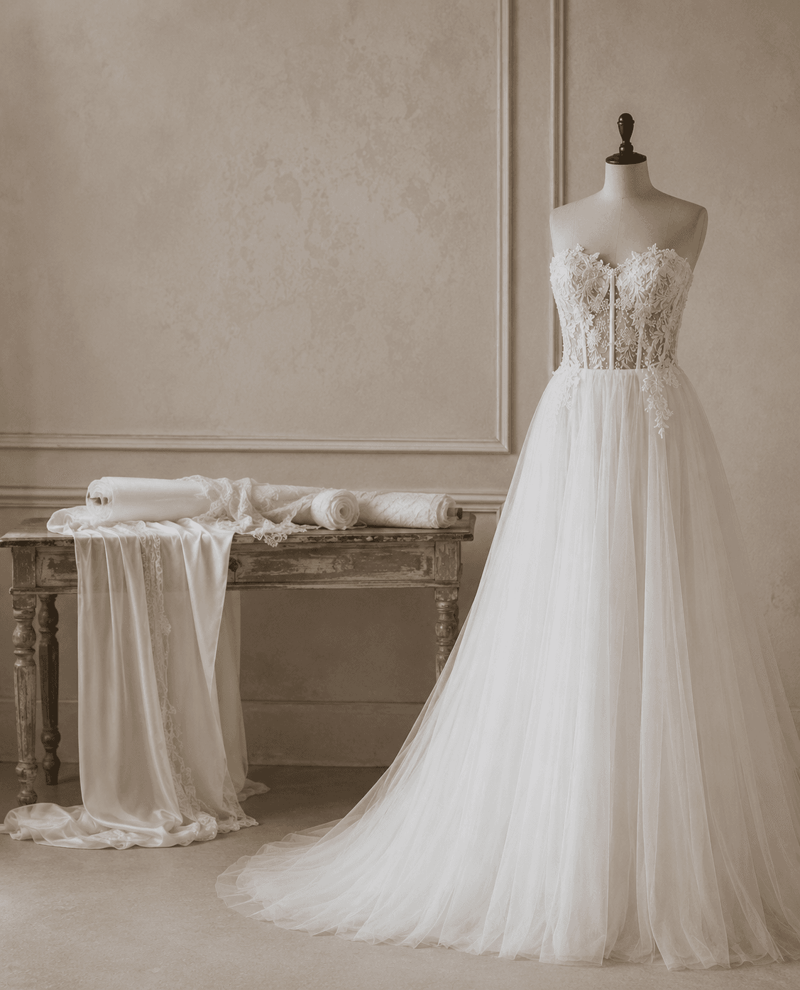 Atelier Design Brautkleid von Marina Okley.